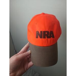 NRA Cap Men's Orange National Rifle Association Vtg Baseball Hat NRA-ILA
